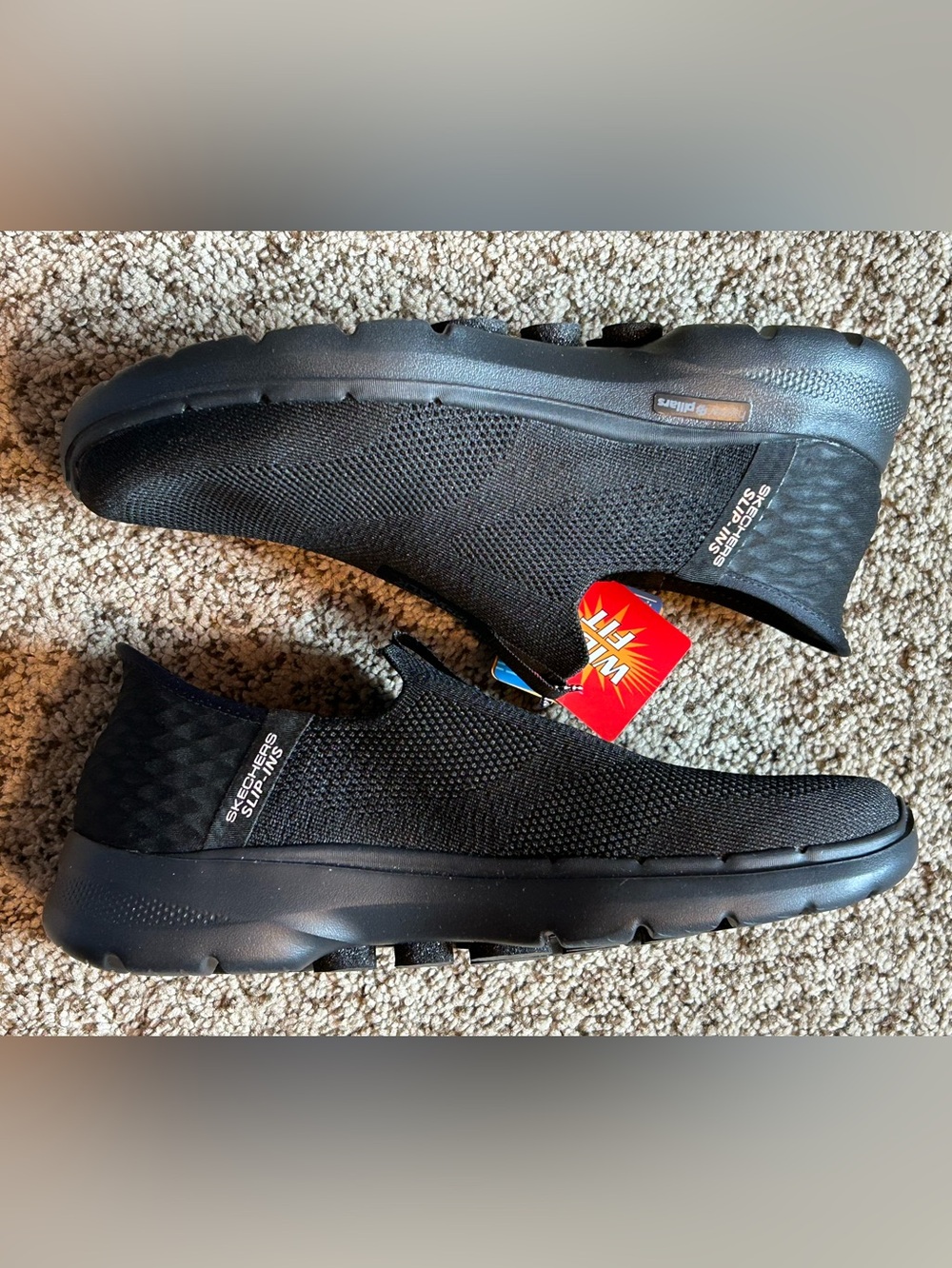 Skechers GoWalk 6 triple black hands free with hyper pillars women's size 9 Wide - Picture 3 of 9